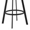 Armen Living Roman 26" Gray Faux Leather and Black Metal Swivel Bar Stool LCRMBABLGR26 - alternate 6